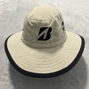 Bridgestone Golf Hat XL Beige Adjustable Traveler Outdoor Hiking Bucket Cap